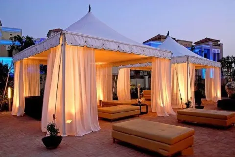 Tents and shades UAE complete guide — Arabic majlis tent and modern car shade canopy